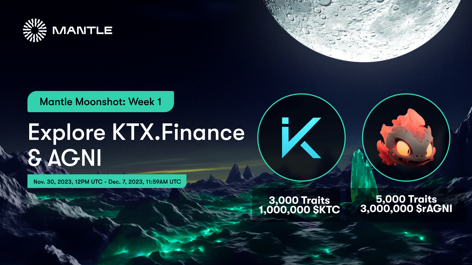 Mantle Moonshot Week 1: Explore KTX.Finance & AGNI 